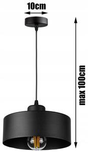 Glimex LAVOR MED állítható függőlámpa fekete 1x E27 + ajándék LED izzó