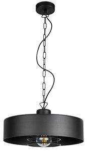 Glimex LAVOR LARGE állítható függőlámpa láncon fekete 1x E27 + ajándék LED izzó