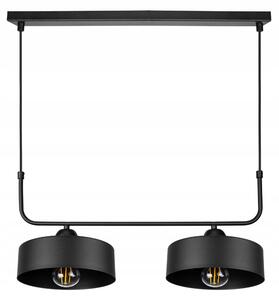 Glimex LAVOR MED állítható függőlámpa fekete 2x E27 + ajándék LED izzók