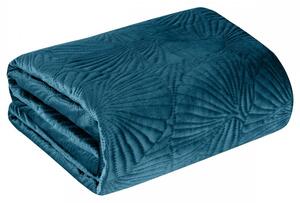 Ágytakaró bársony, kék 220x240