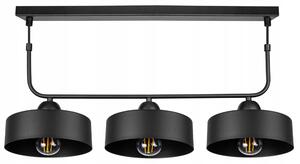 Glimex LAVOR MED állítható függőlámpa fekete 3x E27 + ajándék LED izzók