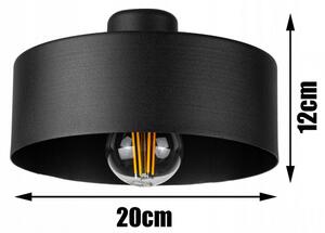 Glimex LAVOR MED állítható mennyezeti lámpa fekete 3x E27 + ajándék LED izzók