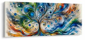Kép – Színes energikus fa (120x50 cm)