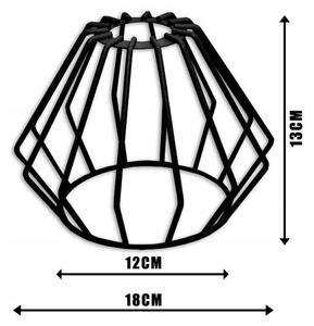 Glimex Diamond Mild drót búrás állítható fekete fali lámpa 1x E27