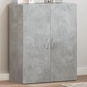 Betonszürke szerelt fa irattartó szekrény 60 x 32 x 77,5 cm