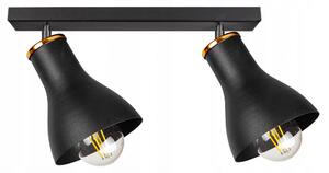 Glimex HORN állítható mennyezeti lámpa fekete 2x E27 + ajándék LED izzó