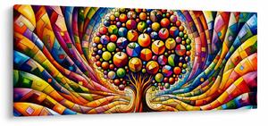 Kép – Színes fa almákkal (120x50 cm)