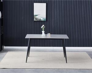 Szürke Márványhatású Modern Étkezőasztal, Szinterezett Kő Asztallap. Méret: 130x70x76 cm. Belföldi Raktárról