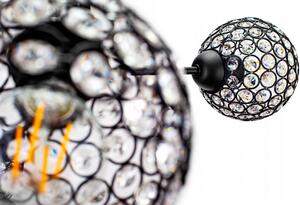 Crystal Ball mennyezeti lámpa fekete 3x E27 + ajándék LED izzó