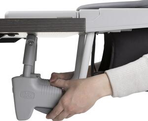 Chicco 360°-ban forgatható asztallapi etetőszék - szürke