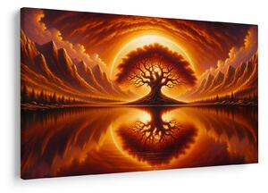 Kép – Fa a véres napban (90x60 cm)