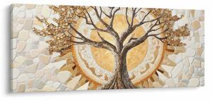 Kép – Arany életfa mozaikban (120x50 cm)