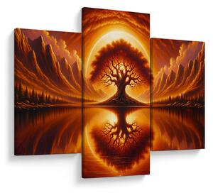 Kép – Fa a véres napban (90x60 cm)