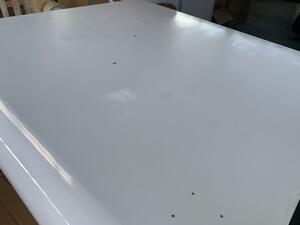 2. Osztályú Ahg-617 Magasfényű Fehér Dohányzóasztal 70x70x43 cm