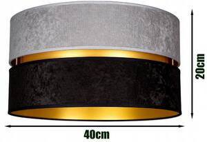 Fekete / szürke színű függőlámpa Glimex Abazur Premium 1xE27 GA0100