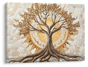 Kép – Arany életfa mozaikban (70x50 cm)