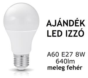 Milagro ALMERIA ezüst fali lámpa (MLP6433) 1xE27 + ajándék LED izzók