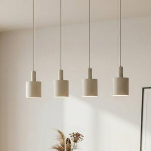 Lindby függőlámpa Ovelia, bézs, 4 lámpás, fém, E27, dimmelhető, Krém / borostyánsárga, Konyha, fém, Modern