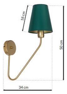 Milagro VICTORIA zöld fali lámpa (MLP4906) 1xE27 + ajándék LED izzó
