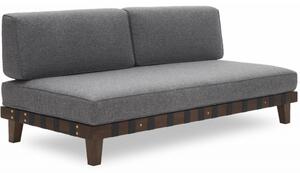 34739T kerti kanapé szürke, sötétbarna 180cm