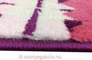 SH Bambino 2105 rózsaszín-lila szivecskés mintás gyerekszőnyeg 120x170 cm