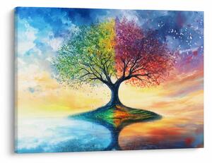 Kép – Évszakok festett fája (70x50 cm)