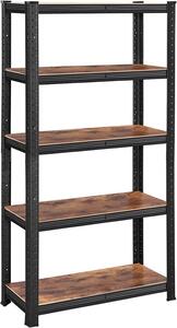 Polc 5 szintes, Songmics, 30 x 75 x 150, GLR030B01