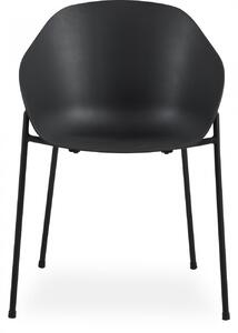 34656T fém vázas kerti szék fekete