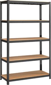 Polc 5 szintes, Songmics, 60 x 120 x 200 cm, fekete, GLR060B01