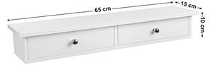 Polcos állvány, Songmics, LWS65WT, fehér, 65 x 15 x 10 cm