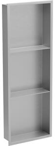 Mexen X-Wall-R süllyesztett polc peremmel és polccal 90 x 30 cm, inox - 1910903010S