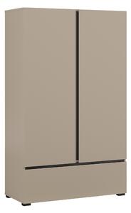 Könyvespolc Alfere 122, Ajtókkal, Zárt, Fiókokkal, Laminált forgácslap, 150x89x40cm, Congo