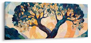 Kép – Mozaik – nap és fa II. (120x50 cm)