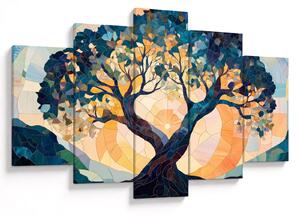 Kép – Mozaik – nap és fa II. (150x105 cm)