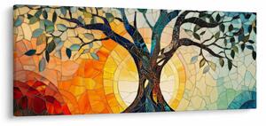 Kép – Mozaik – nap és fa I. (120x50 cm)
