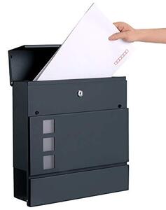 Postaláda, Songmics, szürke, 37x10.5x37 cm