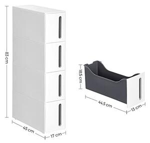 Konyhai polc, Songmics, szürke-fehér, 45x17x84 cm