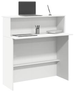 Fehér, rétegelt fa recepciós asztal 100 x 50 x 103,5 cm