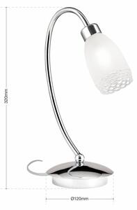 CARLA modern asztali lámpa, króm