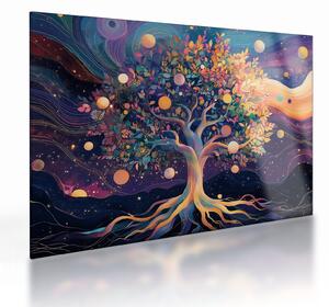 Üveg kép – Lila fa tele energiával (70x50 cm)