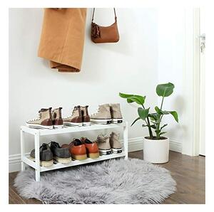 Cipőtároló állvány, Songmics, fehér, LBS02WT, 70x26x33 cm