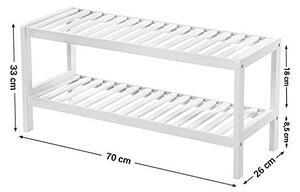 Cipőtároló állvány, Songmics, fehér, LBS02WT, 70x26x33 cm