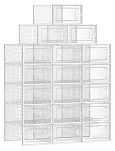 Műanyag cipőtároló, Songmics, fehér, 33.5 x 23.2 x 14.3 cm