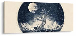 Kép – Mágikus fa szarvassal I. (120x50 cm)