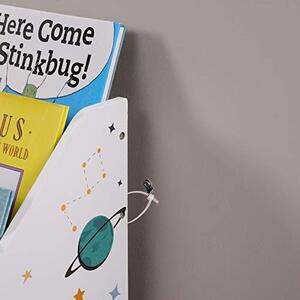 Játéktároló polc gyerekeknek, Songmics, fehér-sárga, 62.5x29.5x70.0 cm