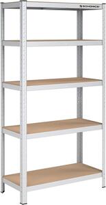 Polc 5 szintes, Songmics, 40 x 90 x 180 cm, ezüst, GLR40SV