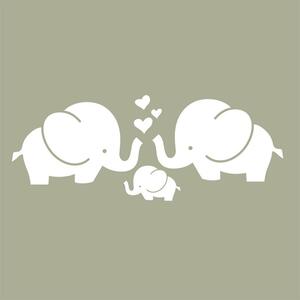 Elefánt család falmatrica