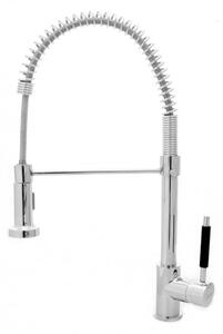 Gránit mosogatótálca NERO Venezia + kihúzható zuhanyfejes Spiral-1 csaptelep + dugókiemelő (bézs)