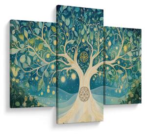 Kép – Mágikus fa spirálokkal (90x60 cm)