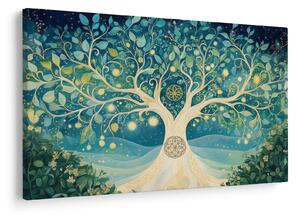 Kép – Mágikus fa spirálokkal (90x60 cm)